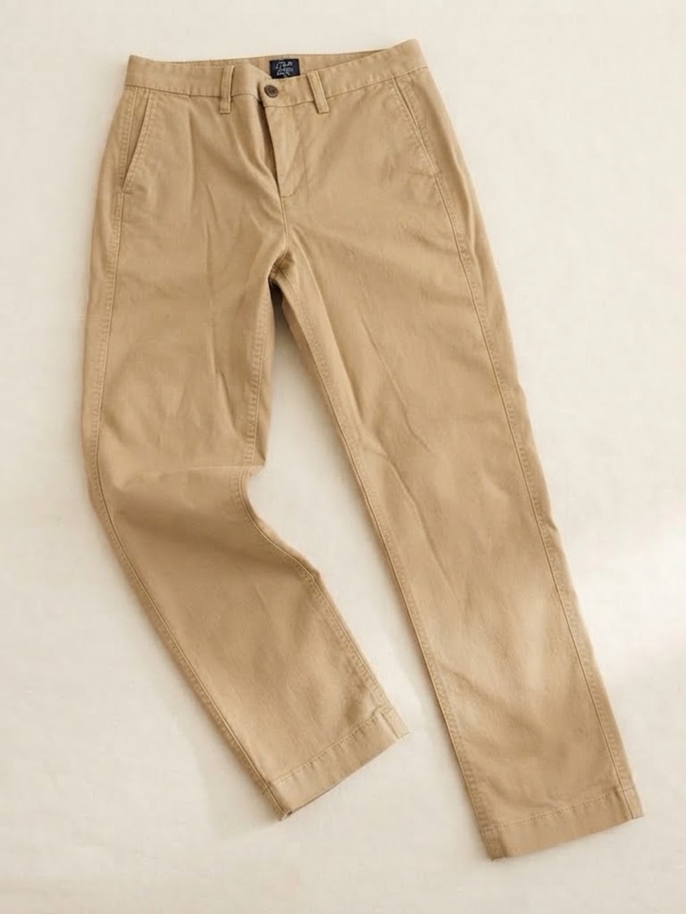 J.Crew High-Rise Girlfriend Chino Pants, Khaki, Size 4